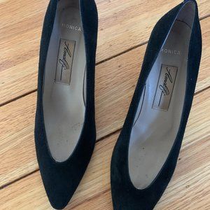 Amalfi black suede pumps - 7.5